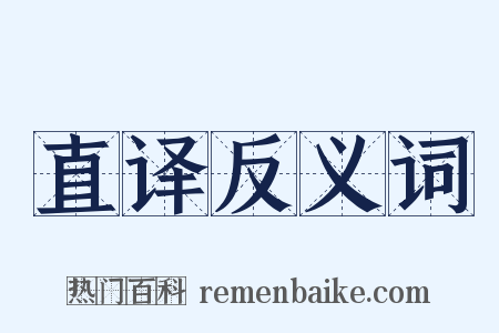 直译反义词是什么意思的图片